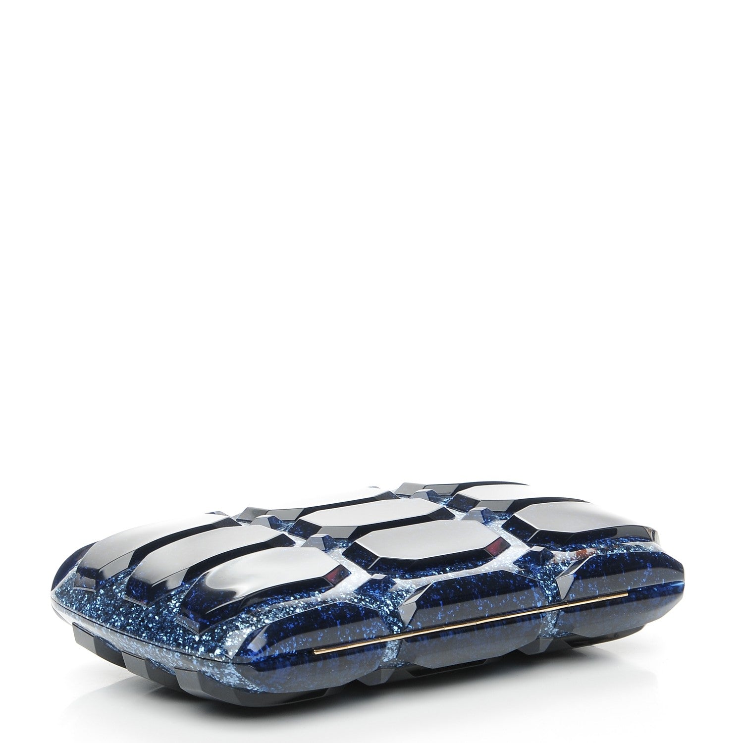 Gucci Plexiglass Glitter Aristrographic Box Clutch Classic Marine 4 of 8