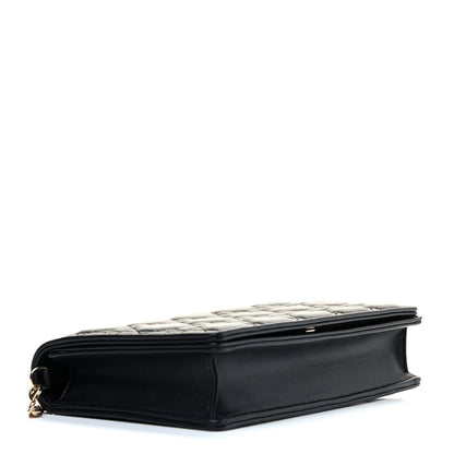 Christian Dior Lambskin Cannage Lady Dior Pouch Black 4 of 5