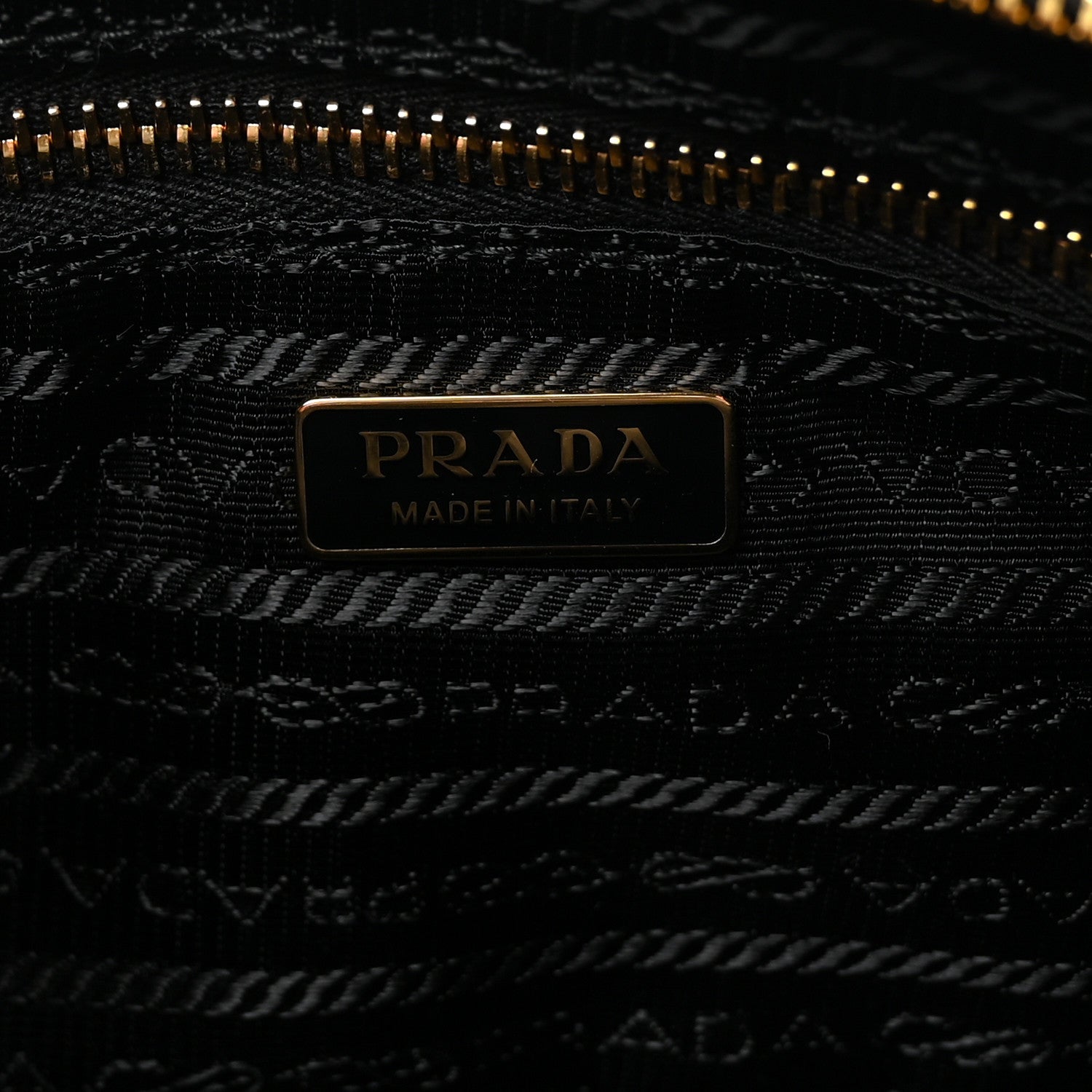 Prada Glossy Calfskin Triangle Medium Bonnie Shoulder Bag Black 6 of 9