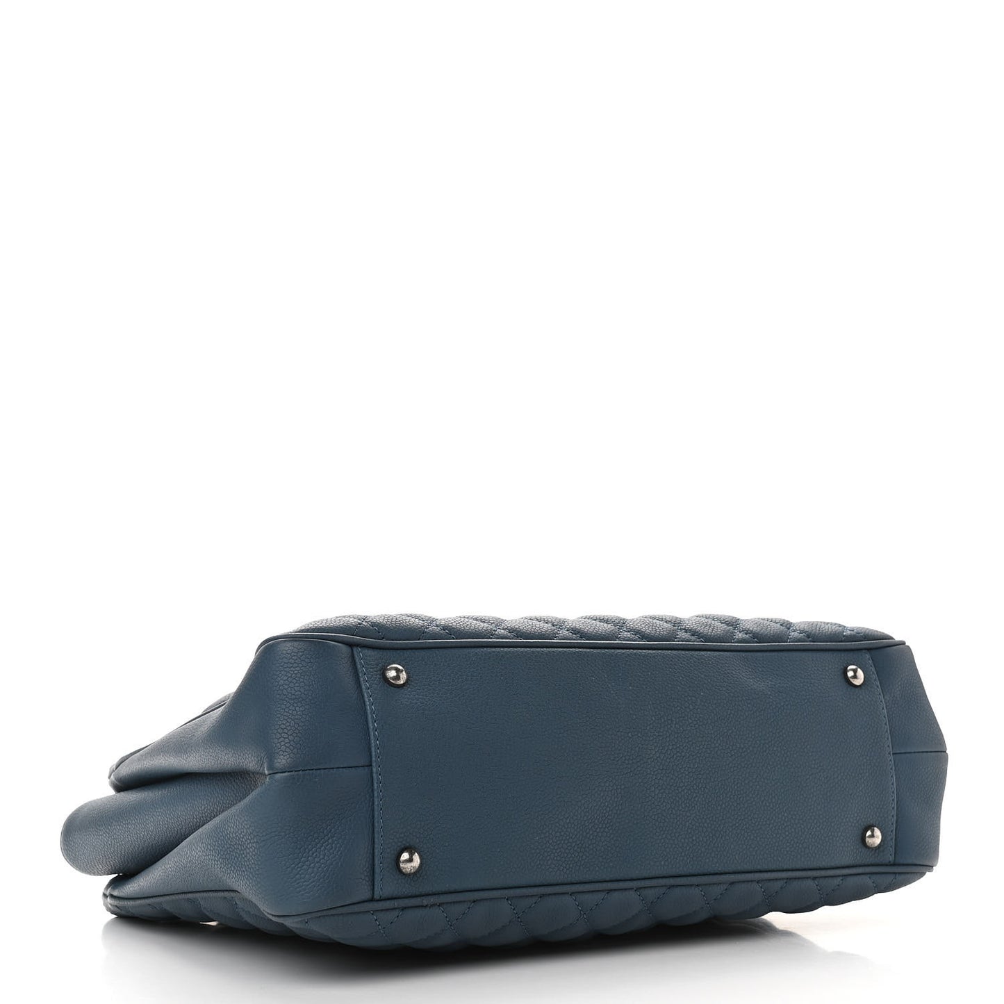 Caviar Quilted Medium Rock In Rome Tote Blue