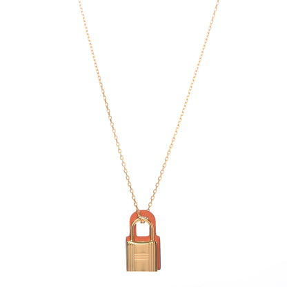 Hermes Swift Small O'Kelly Pendant Necklace Orange 1 of 7