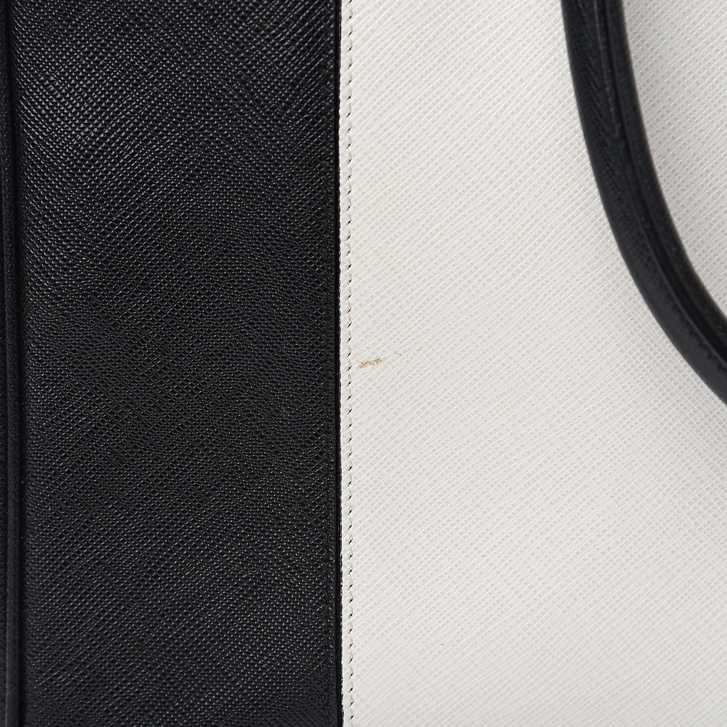 Saffiano Lux Colorblock Medium Galleria Double Zip Tote Black Talco