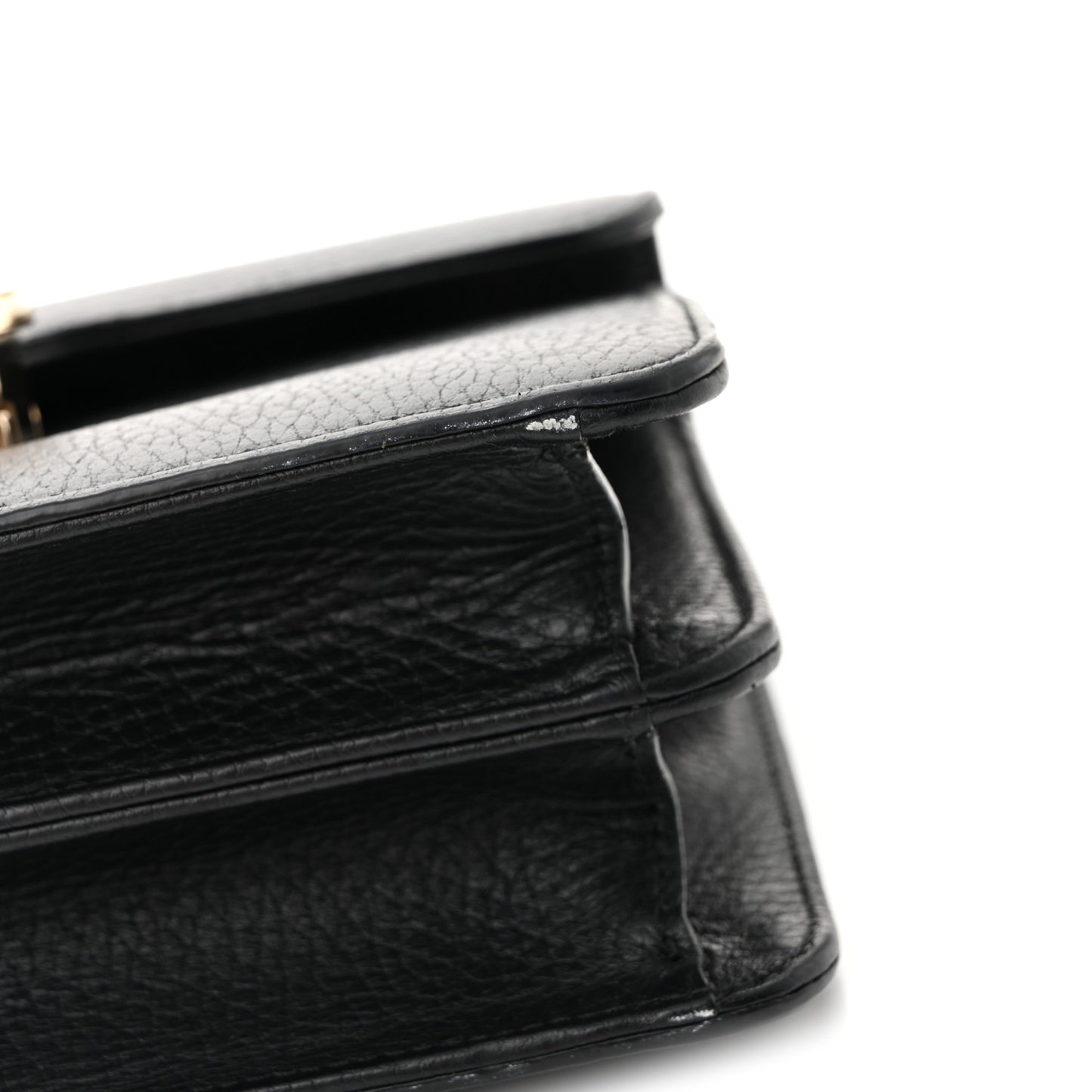 Dollar Calfskin Small Interlocking G Shoulder Bag Black
