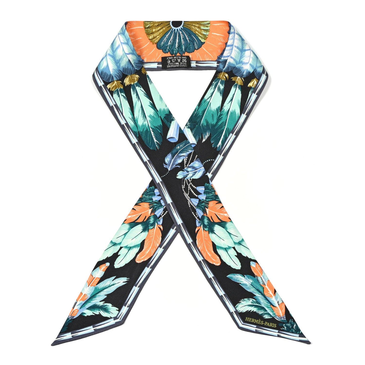 Hermes Silk Brazil Twilly 1 of 5