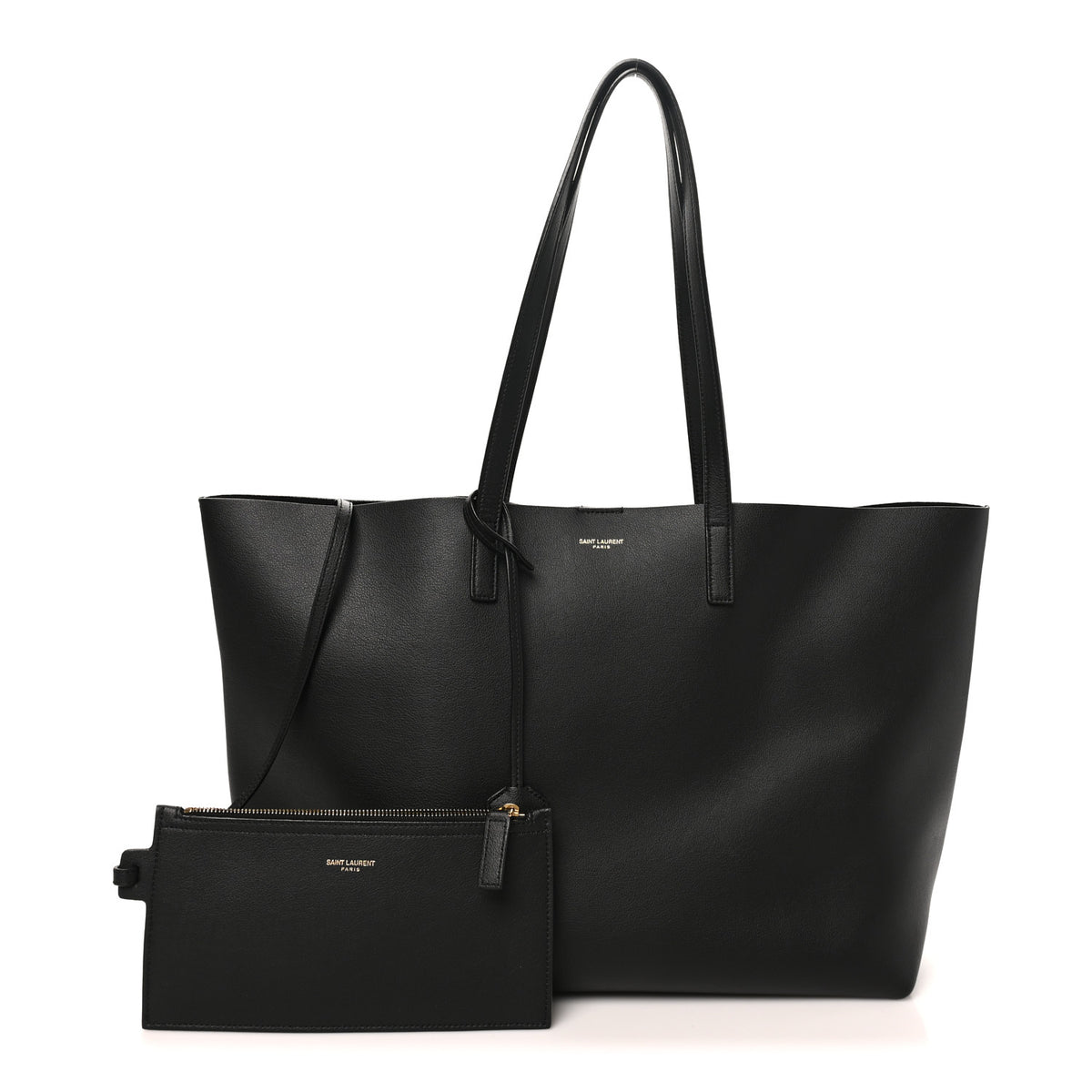 Calfskin Large Shopping Tote Black