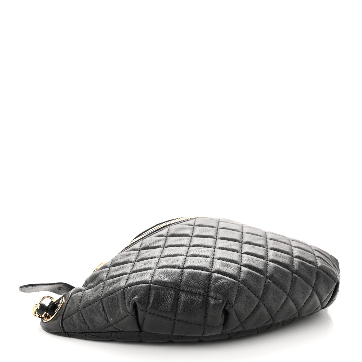 Chanel Calfskin Quilted Banane Waist Bag Fanny Pack Black 4 of 10