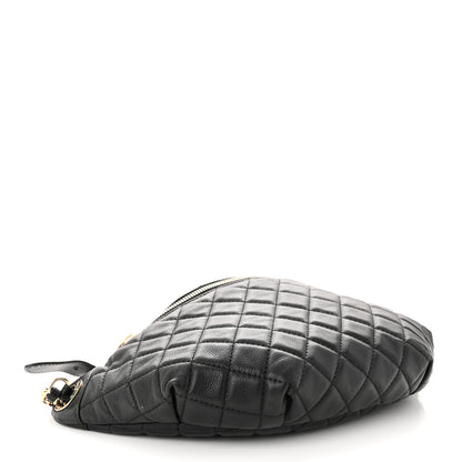 Chanel Calfskin Quilted Banane Waist Bag Fanny Pack Black 4 of 10