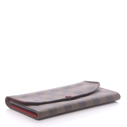 Louis Vuitton Damier Ebene Emilie Wallet Red 4 of 11