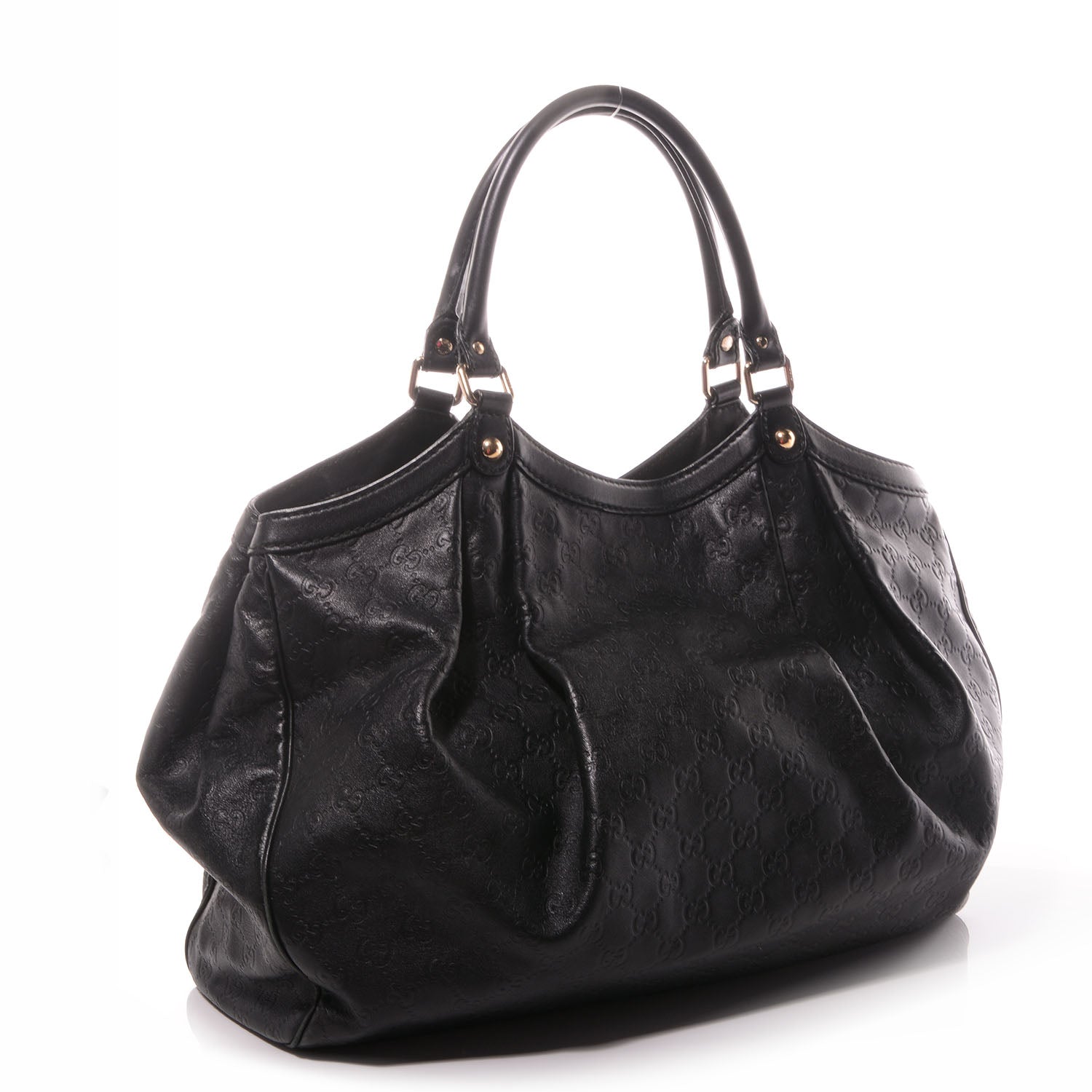 Gucci Guccissima Large Sukey Tote Black 3 of 7