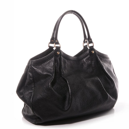 Gucci Guccissima Large Sukey Tote Black 3 of 7