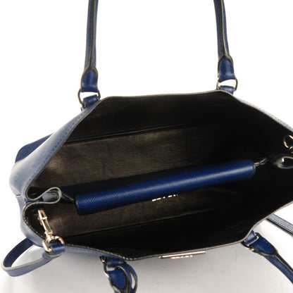 Prada Saffiano Cuir Small Double Handle Tote Inchiostro 5 of 9