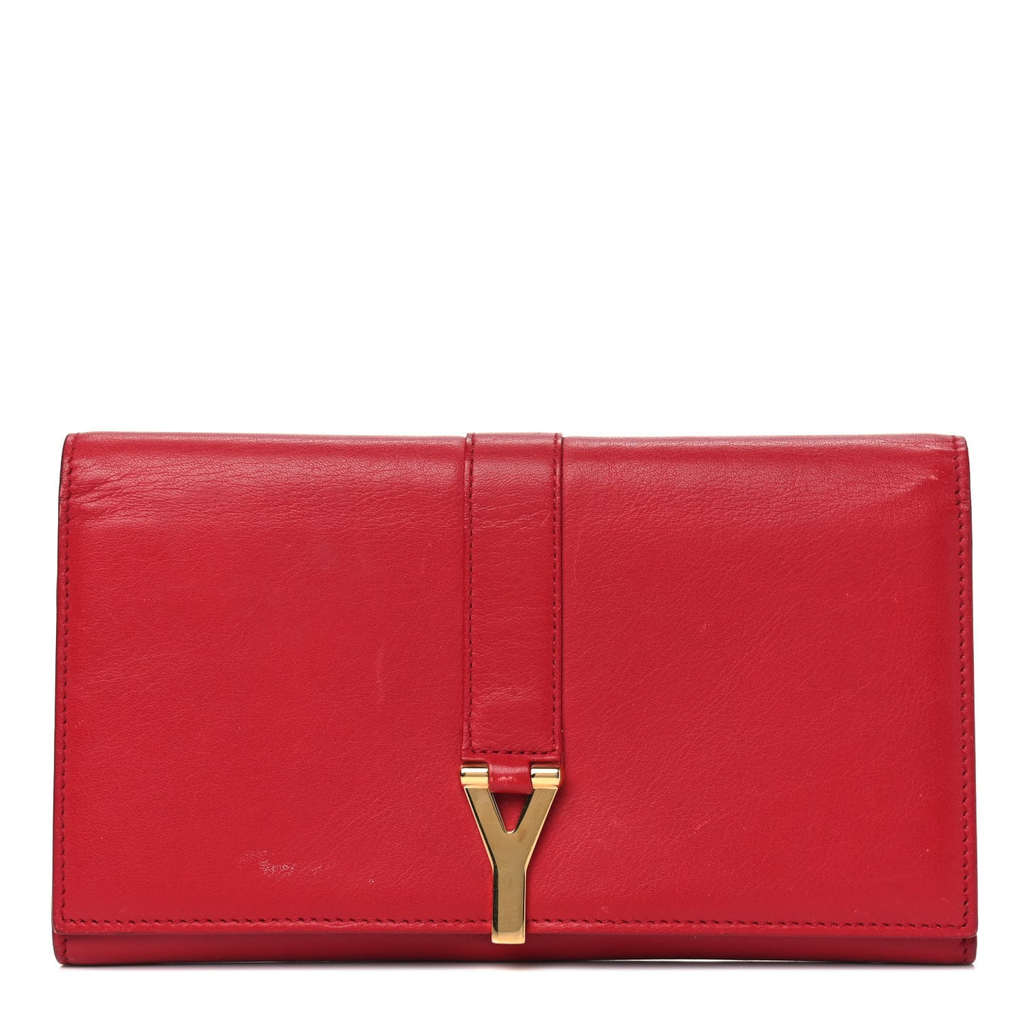 Calfskin Classic Y Ligne Wallet Red