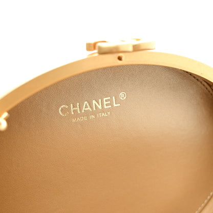 Chanel Lambskin Round Clutch With Chain White 6 of 11