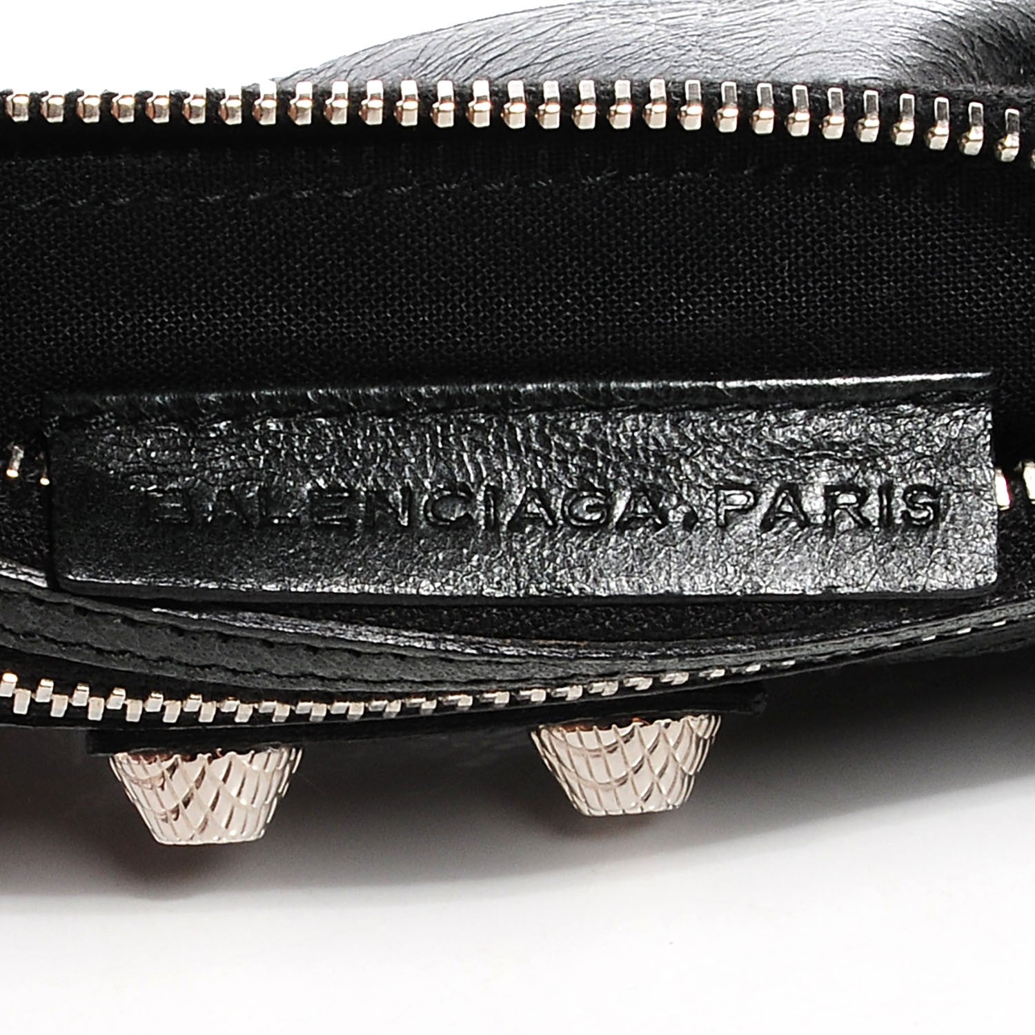 Balenciaga Agneau Giant Silver Hardware M Porte-Monnaie Coin Purse Black 10 of 12