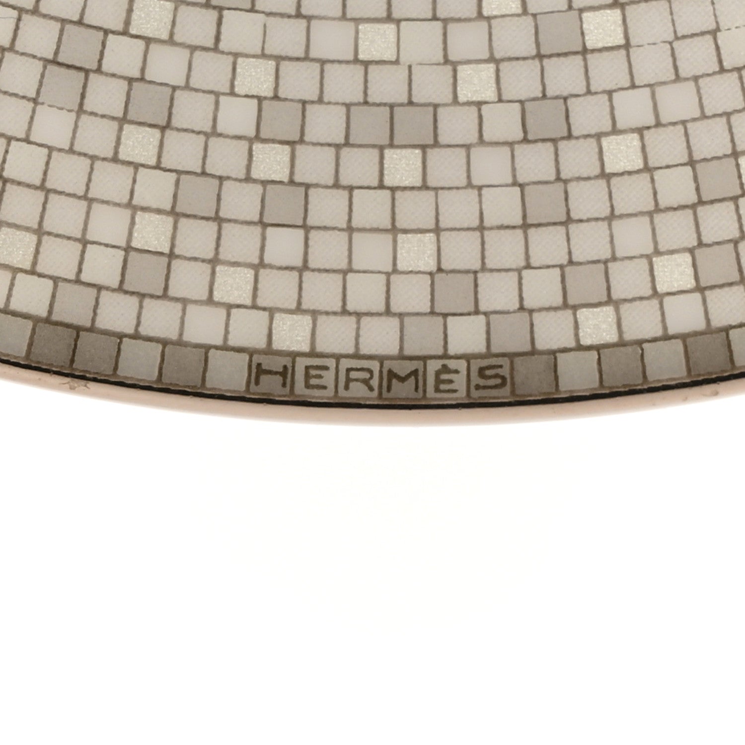 Hermes Porcelain Mosaique Au 24 Platine Tea Cup And Saucer Set Of 2 Platinum 6 of 8