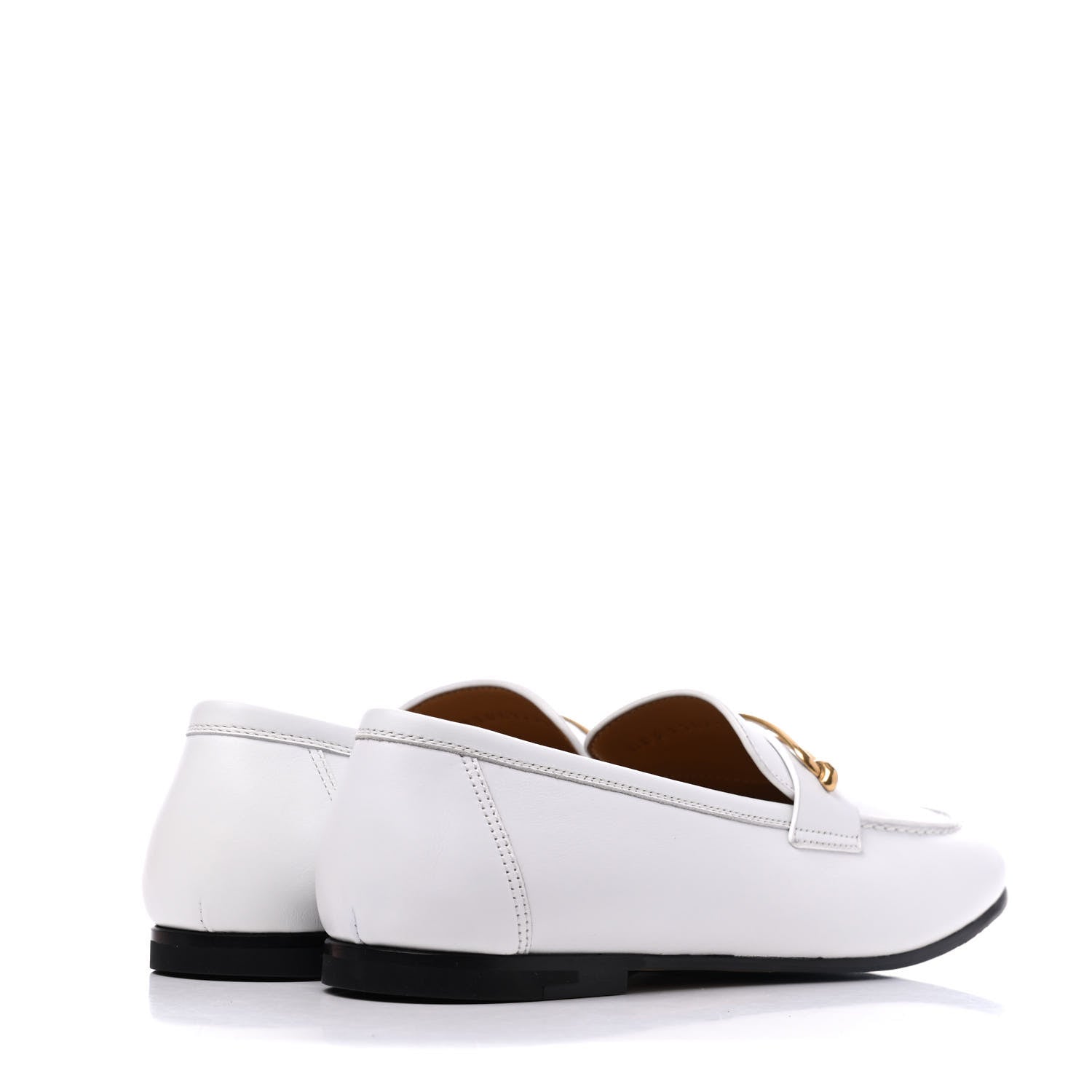 Hermes Calfskin Womens Colette Loafers 37.5 White 4 of 11