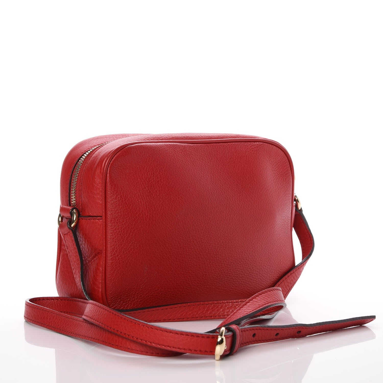 Gucci Pebbled Calfskin Small Soho Disco Bag Tabasco Red 3 of 7
