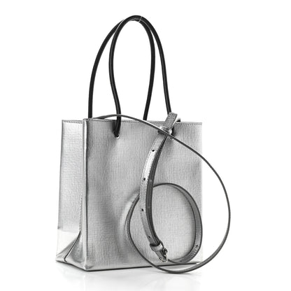 Balenciaga Calfskin Logo XXS Shopping Tote Gris Fossile 3 of 8