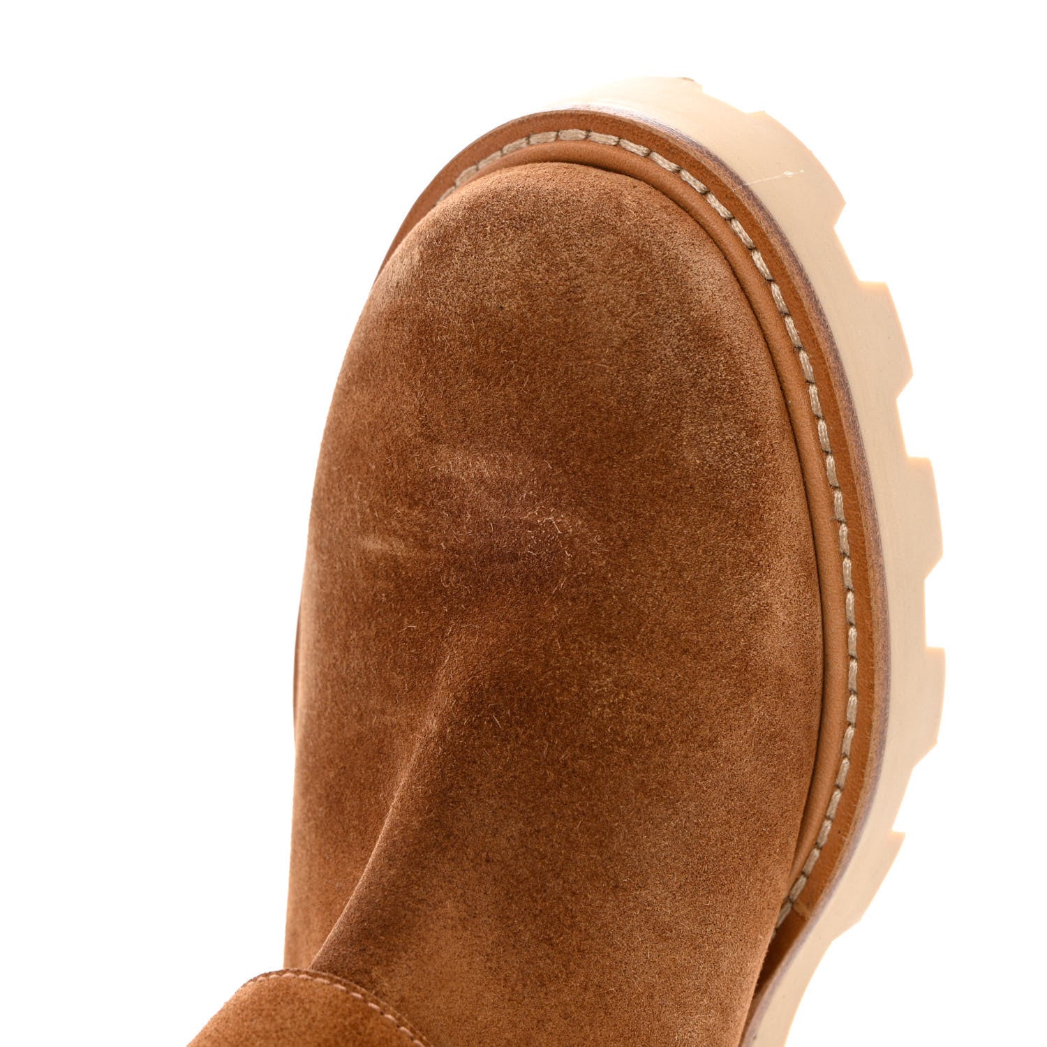 Jimmy Choo Soft Suede Shearling Biker Boots 37.5 Tan 12 of 12
