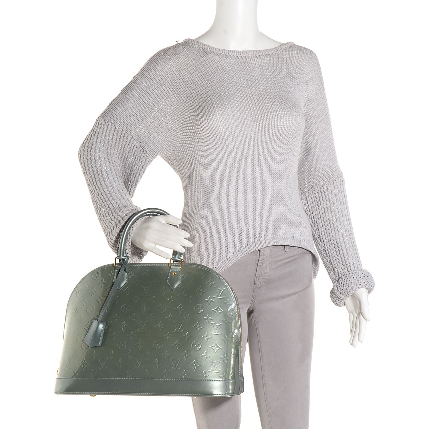 Louis Vuitton Vernis Alma GM Givre 2 of 7