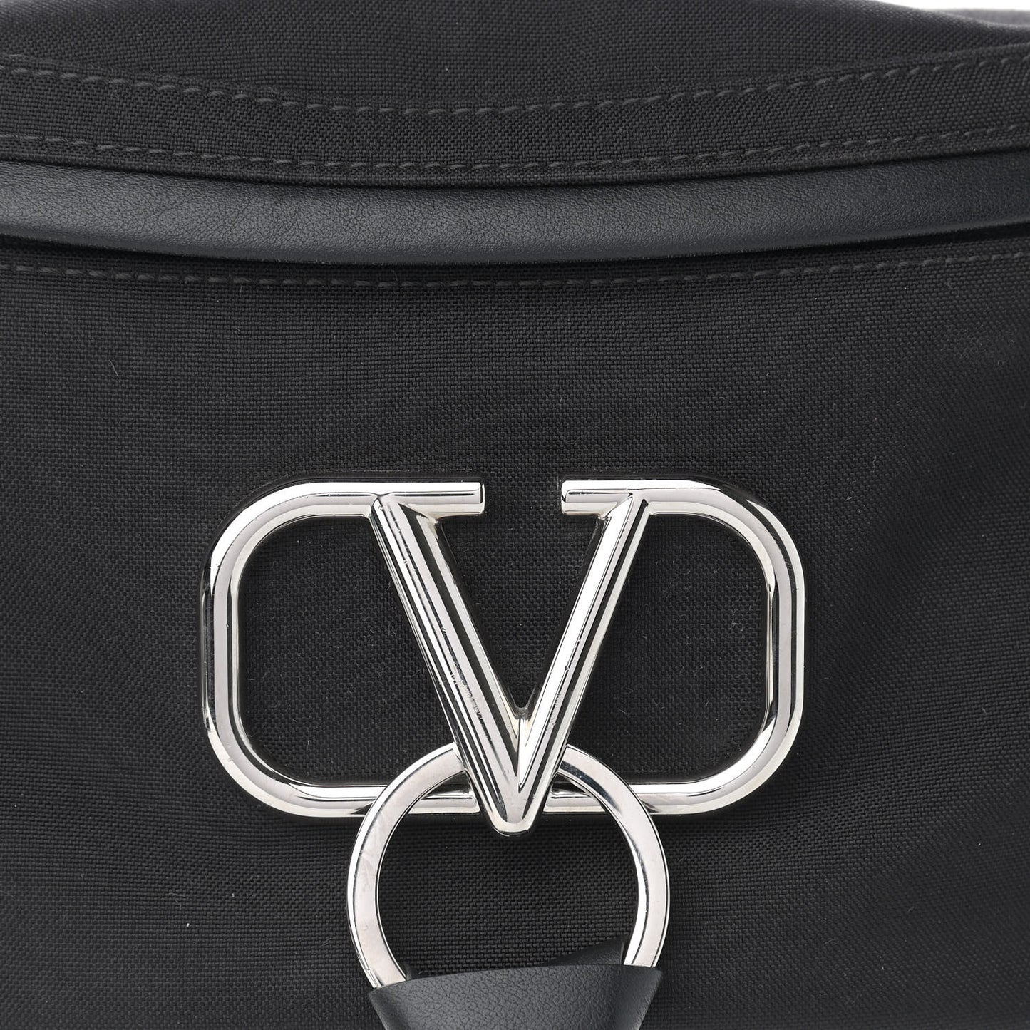 Nylon VRing Belt Bag Black