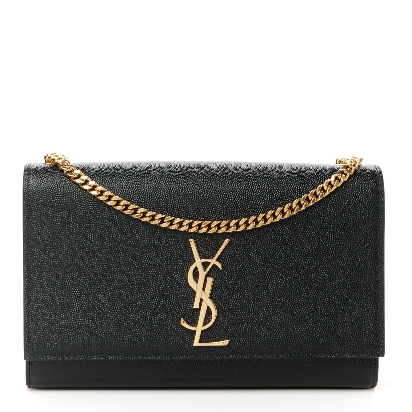Grain De Poudre Medium Classic Monogram Kate Satchel Black