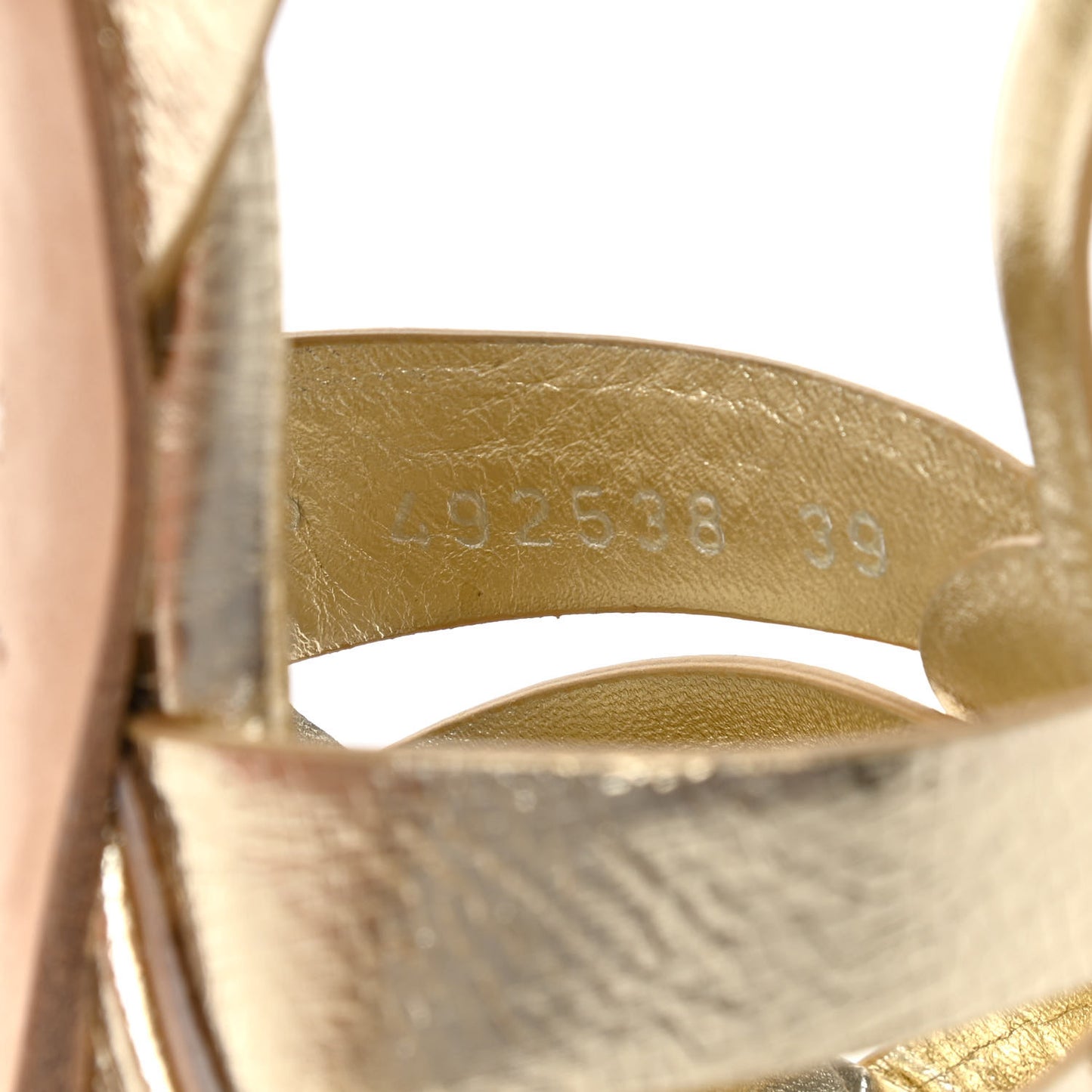 Supercrack Calfskin Tribute 105 Platform Sandals 39 Platino