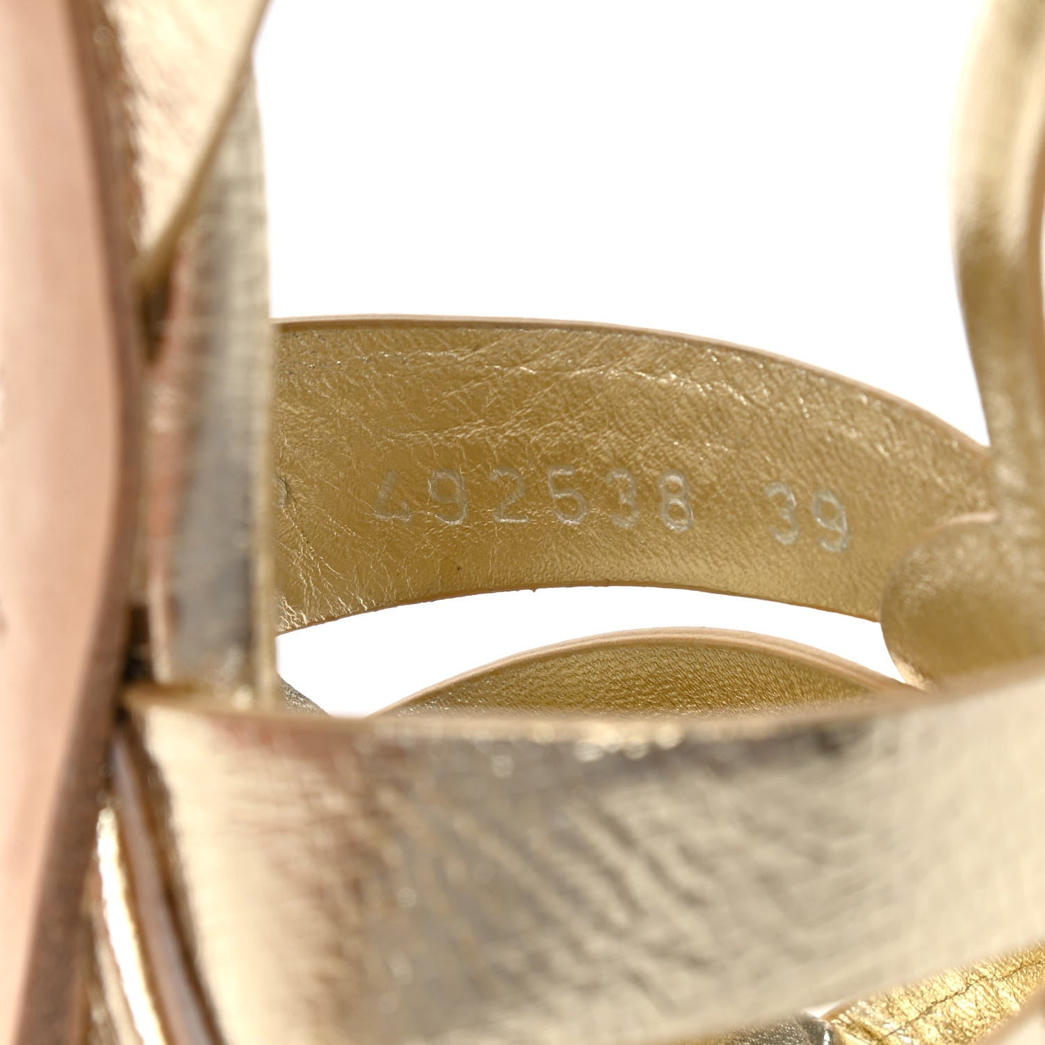 Saint Laurent Supercrack Calfskin Tribute 105 Platform Sandals 39 Platino 8 of 8