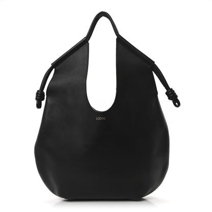 Loewe Shiny Nappa Calfskin Paseo Shoulder Bag Black 1 of 9