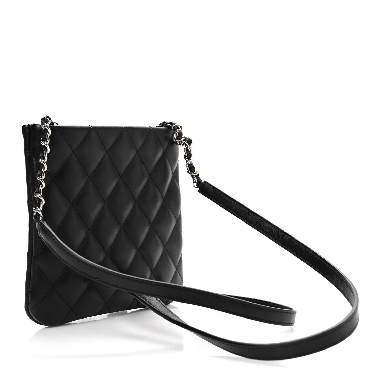 Chanel Lambskin Quilted Uniform Crossbody Bag Black 3 of 10