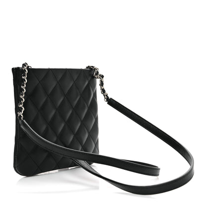 Chanel Lambskin Quilted Uniform Crossbody Bag Black 3 of 10