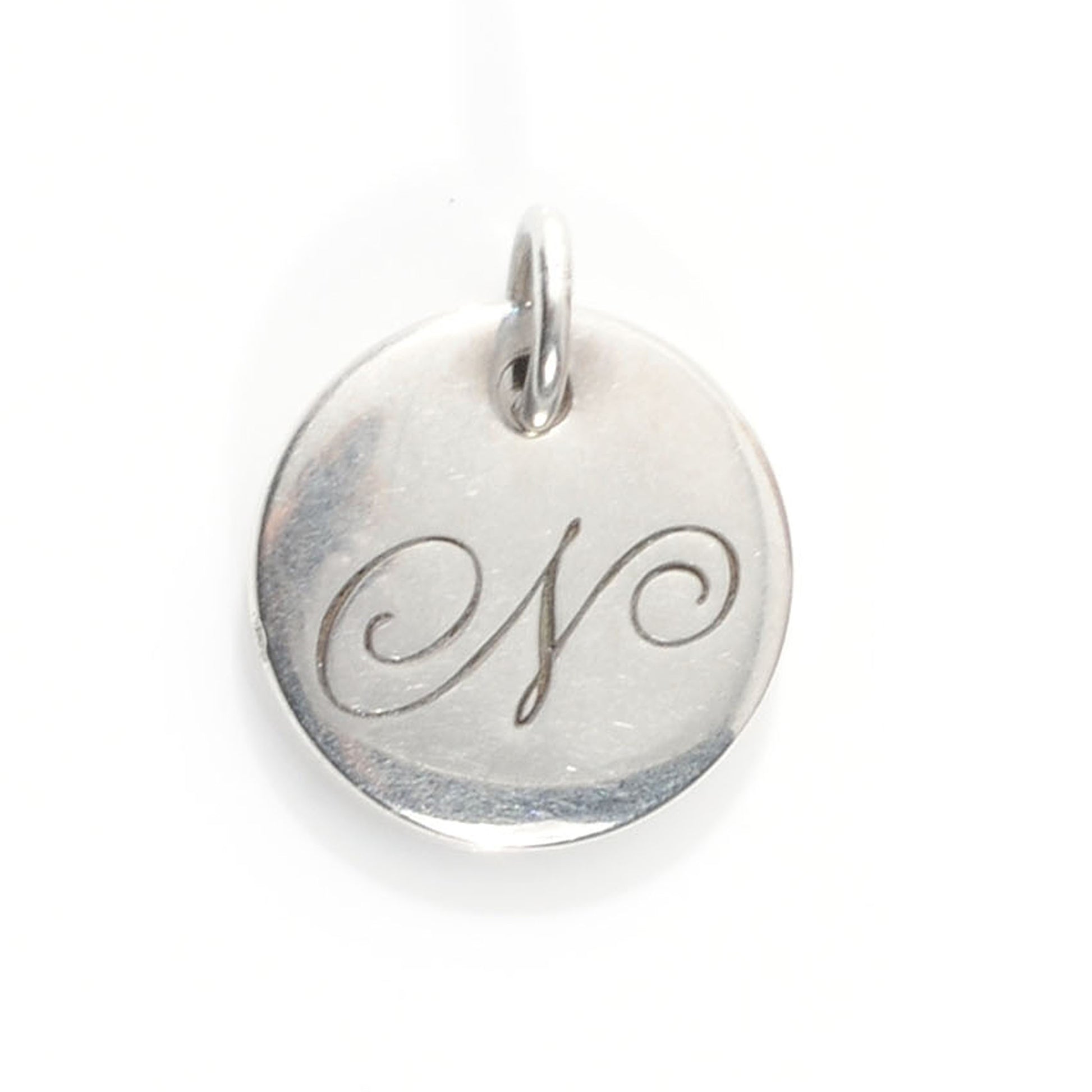 Tiffany Sterling Silver Initial N Disc 1 of 3