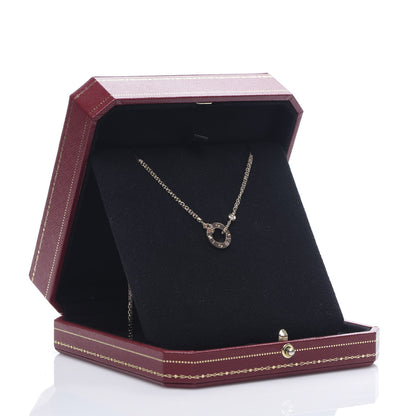 Cartier 18K Pink Gold 2 Diamond LOVE Necklace 7 of 7