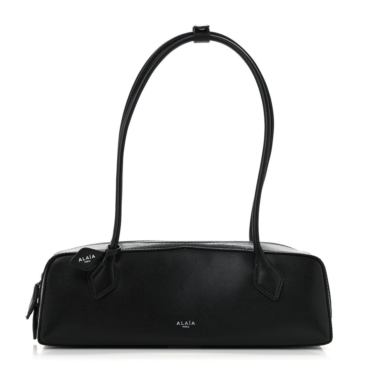 Shiny Goatskin Medium Le Teckel Bag Black