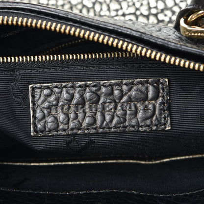 Burberry Gradient Metallic Signature Grain Medium Dewsbury Tote Black Gold 6 of 13