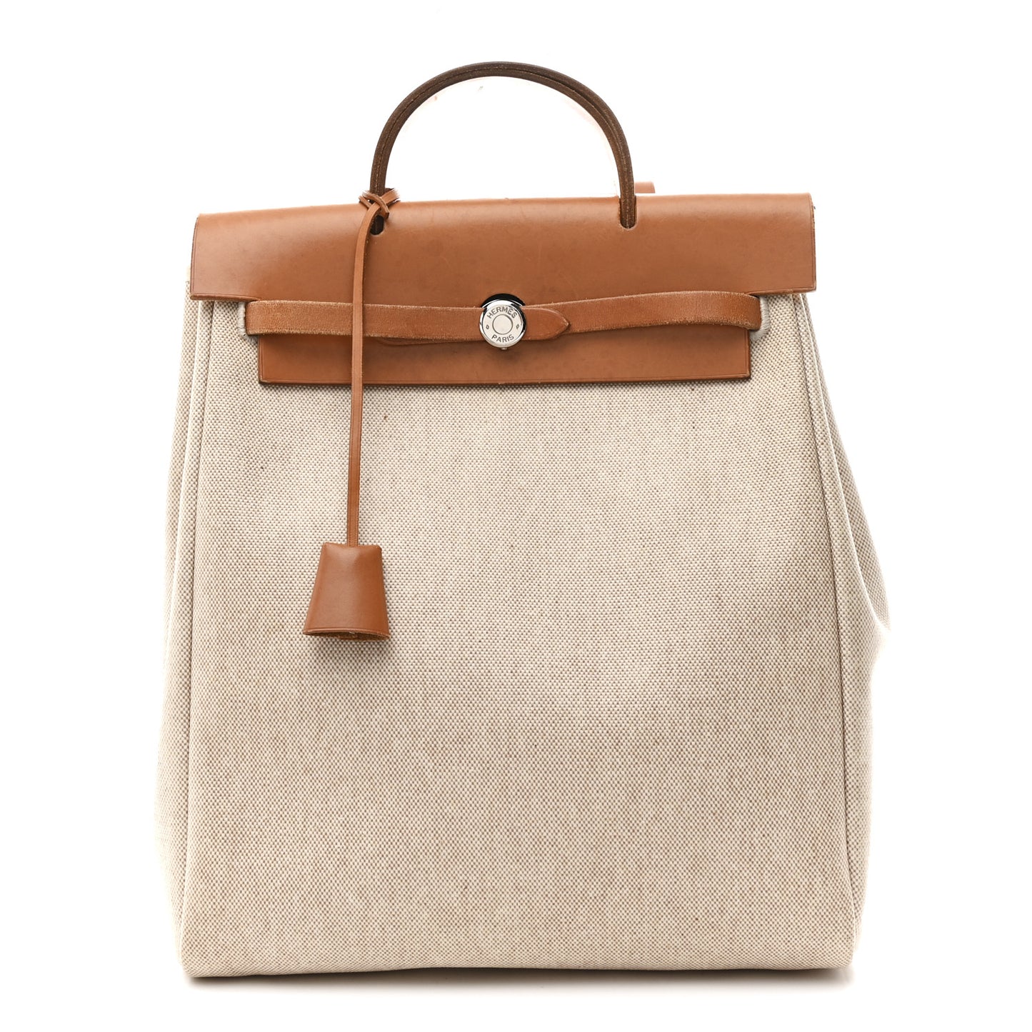 Toile Vache Calfskin Herbag 30 PM Backpack Natural
