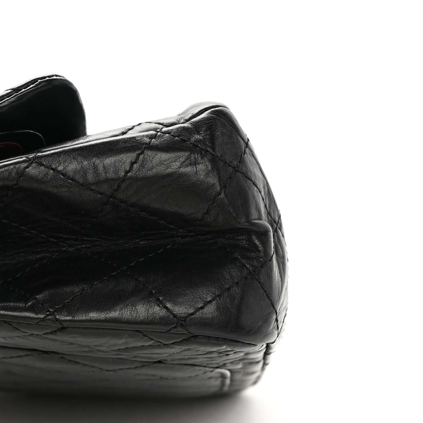 Aged Calfskin Quilted 2.55 Reissue 227 Flap Black