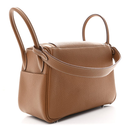 Hermes Taurillon Clemence Lindy 26 Gold 3 of 11