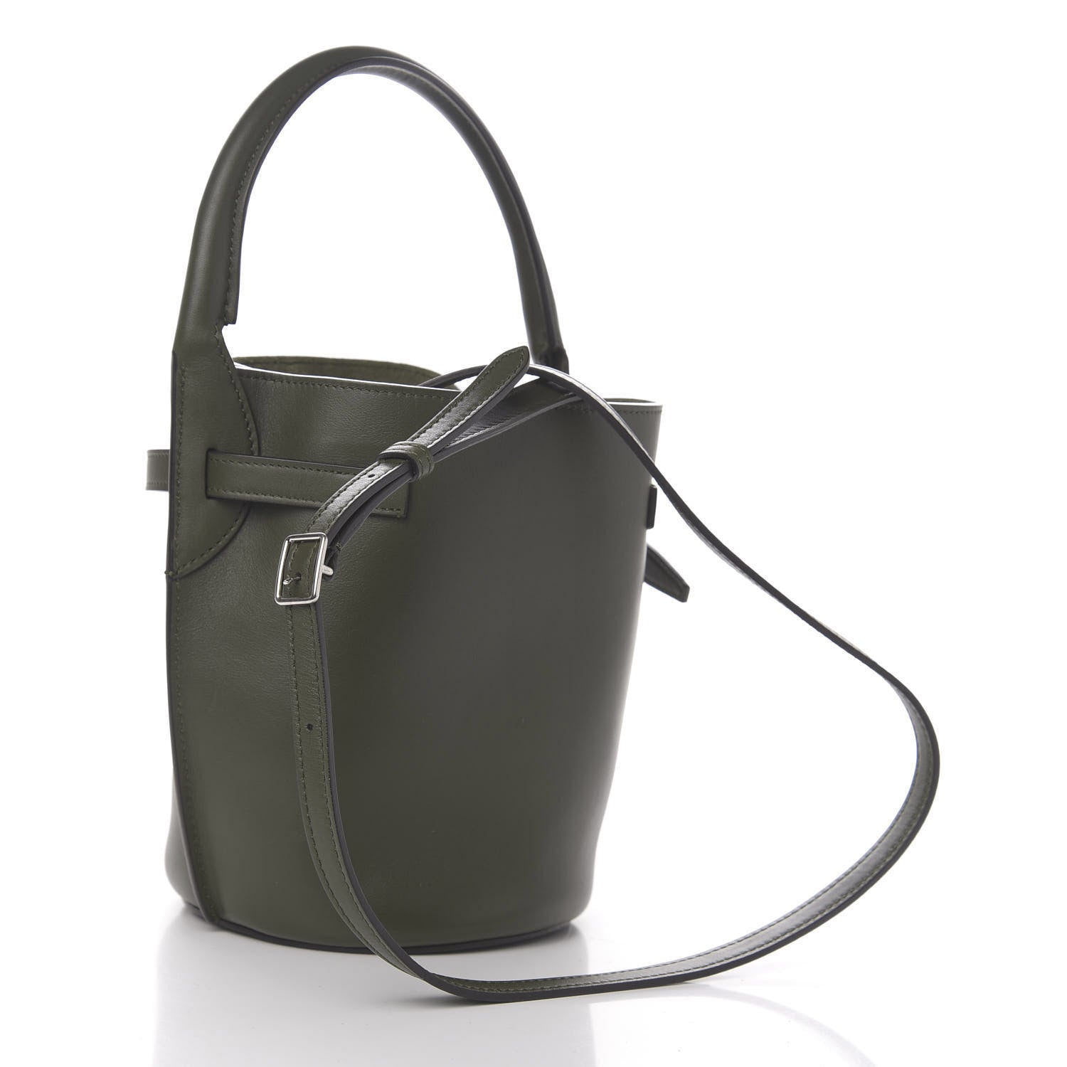 Celine Smooth Calfskin Nano Big Bag Bucket Army Green 7 of 10