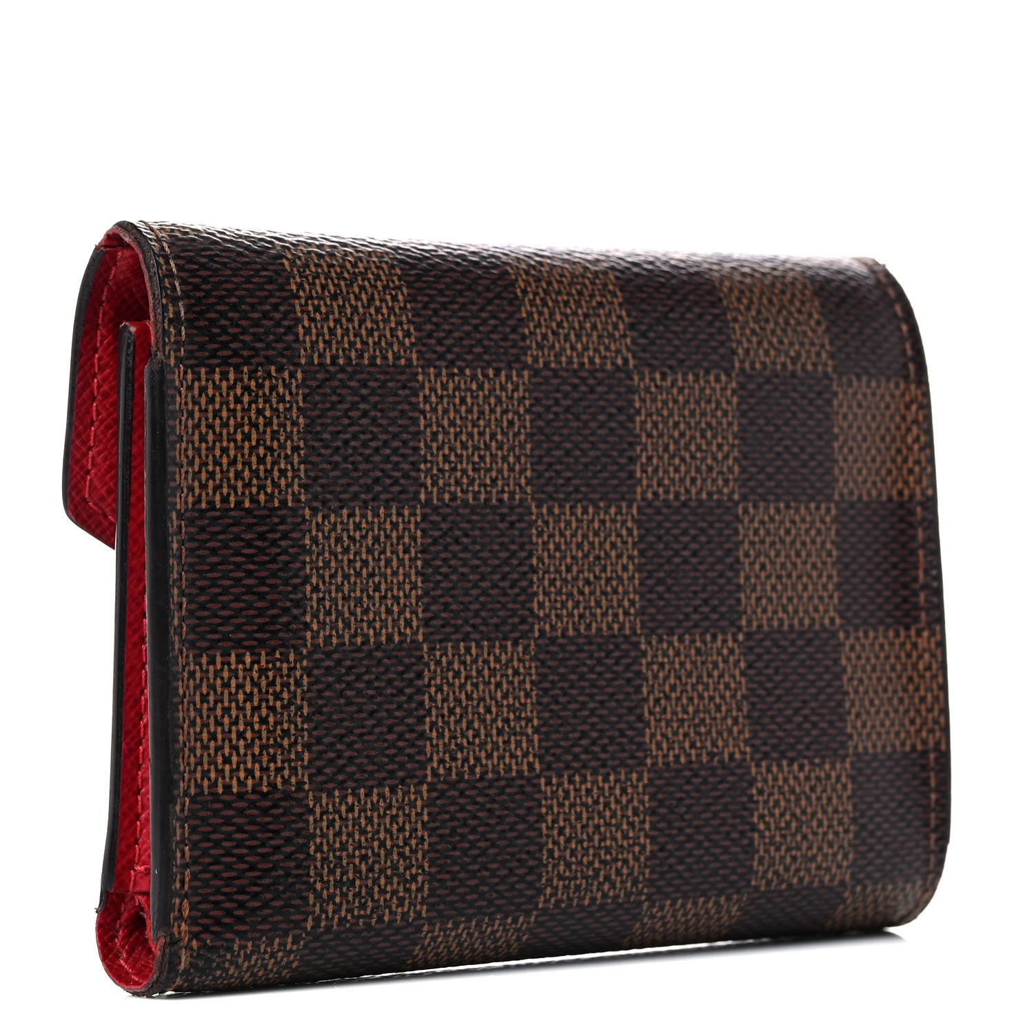 Louis Vuitton Damier Ebene Victorine Wallet Red 3 of 18
