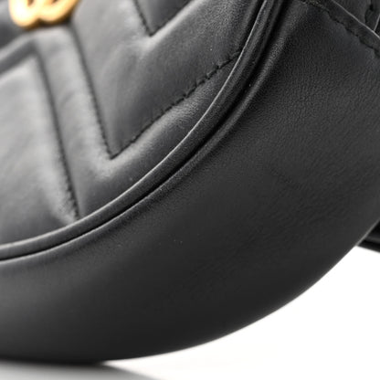 Gucci Calfskin Matelasse GG Marmont Belt Bag 105 42 Black 11 of 14