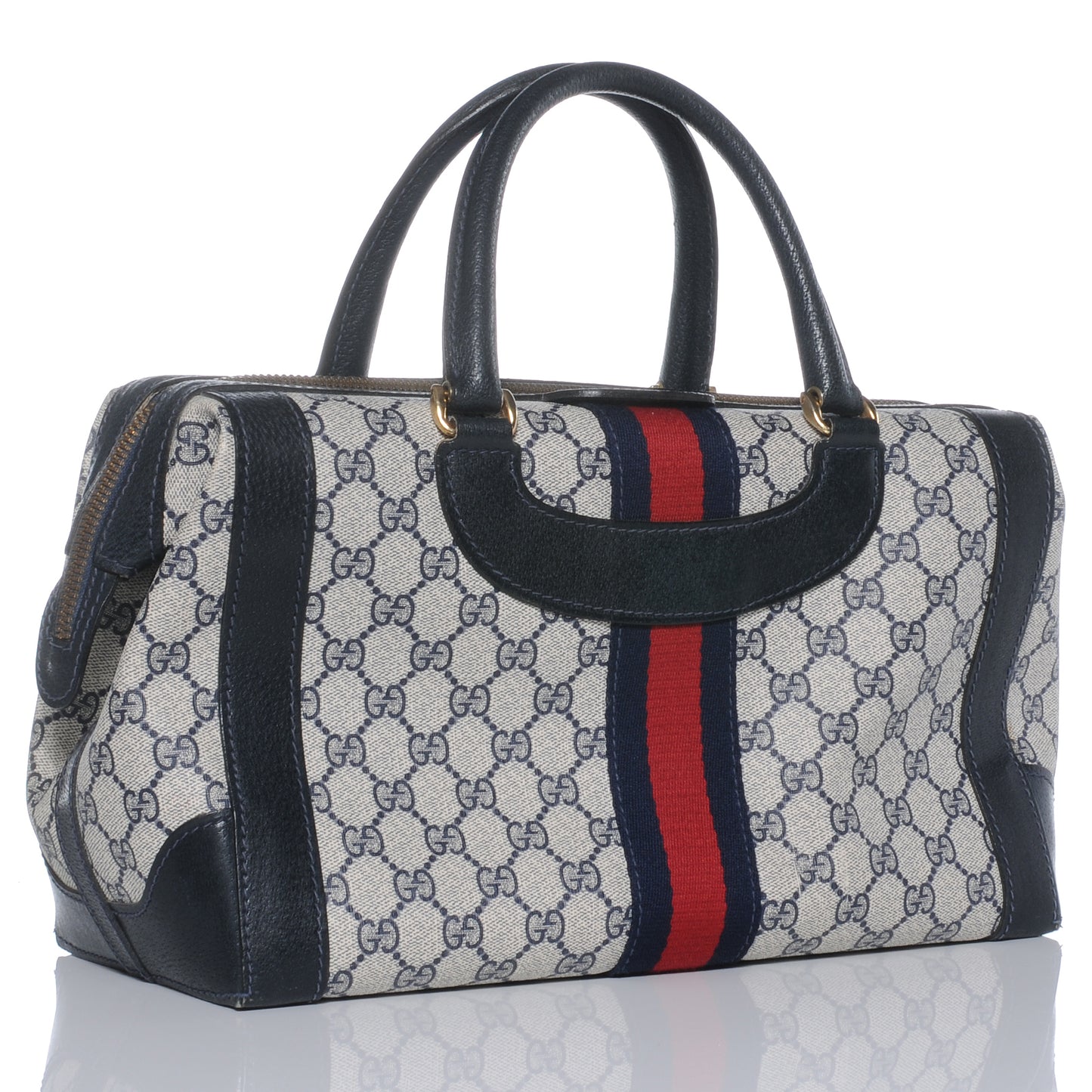 Monogram Web Boston Navy