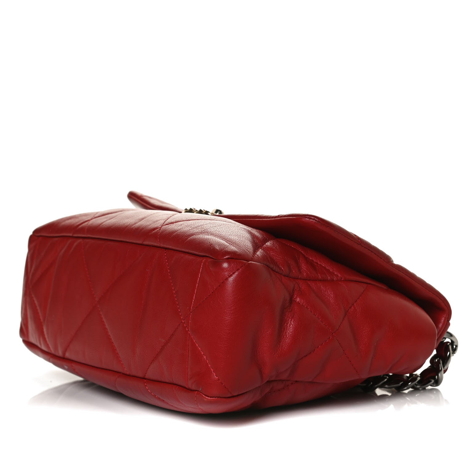Chanel Lambskin Quilted Large Chanel 19 Flap Red 10 of 16