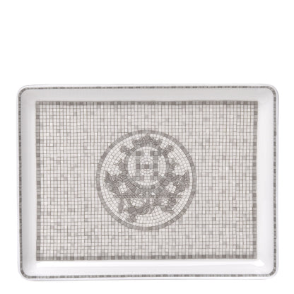 Hermes Porcelain Mosaique Au 24 Sushi Plate Platine 1 of 5