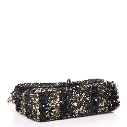 Chanel Sequin Classic Mini Flap Black Gold 4 of 9