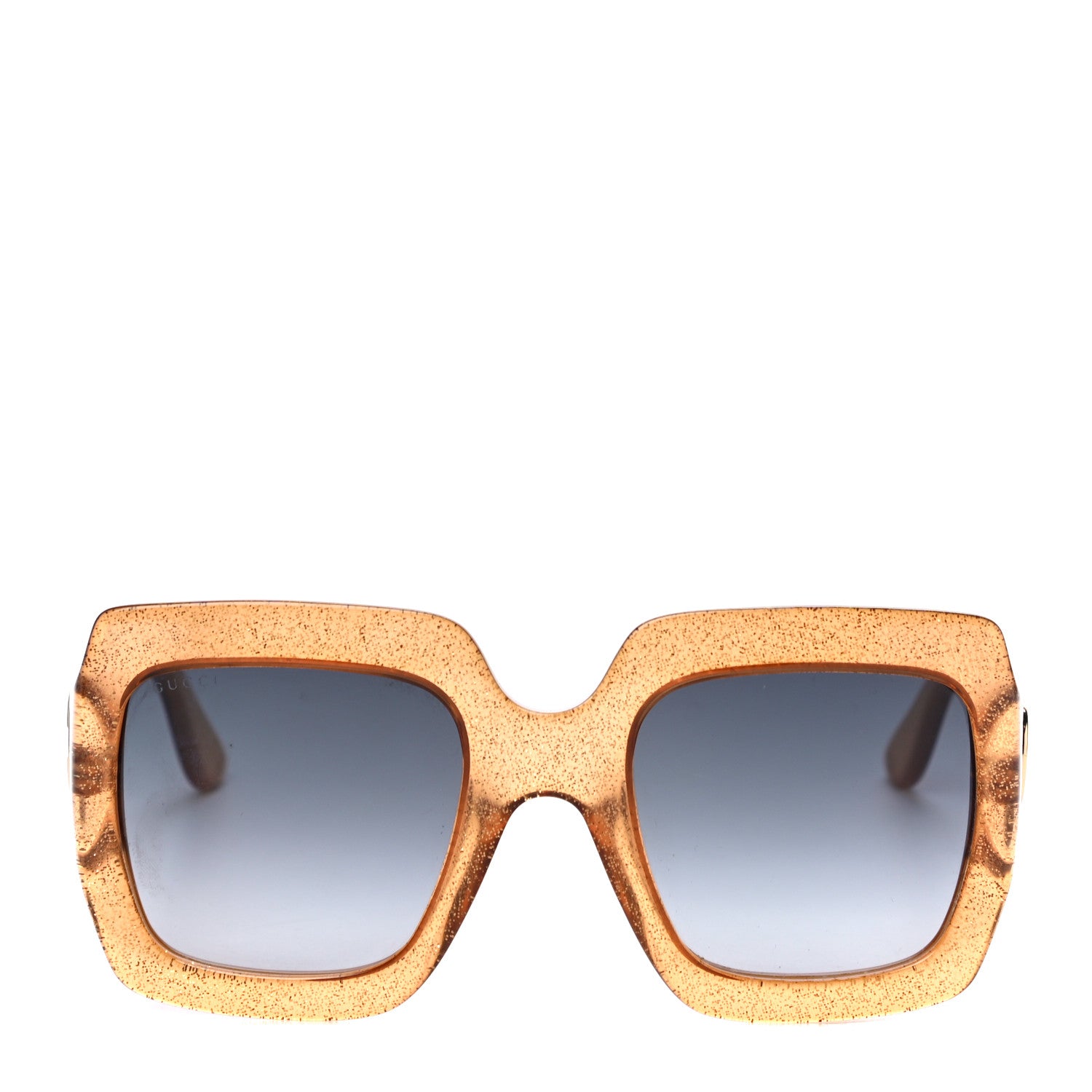 Gucci Acetate Square Frame Sunglasses GG0053S Glitter Gold 2 of 7