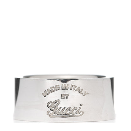Gucci Sterling Silver Signature Band Ring 56 7.75 1 of 4