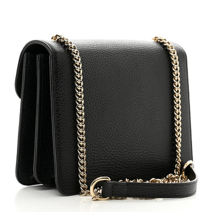 Gucci Dollar Calfskin Small Interlocking G Shoulder Bag Black 3 of 10