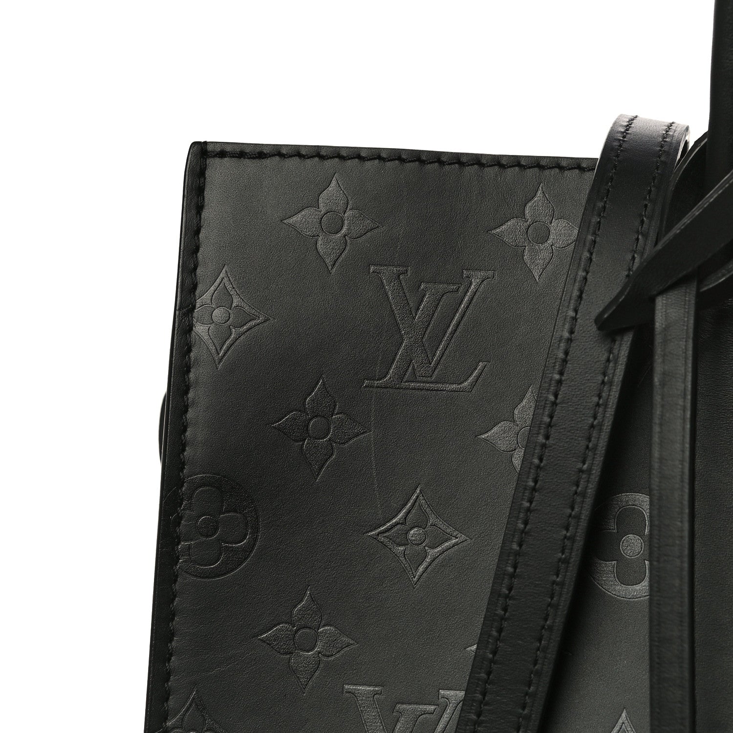 Louis Vuitton Monogram Cuir Plume Very Tote GM Black 10 of 12