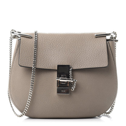 Chloe Grained Lambskin Drew Shoulder Bag Motty Grey 1 of 9
